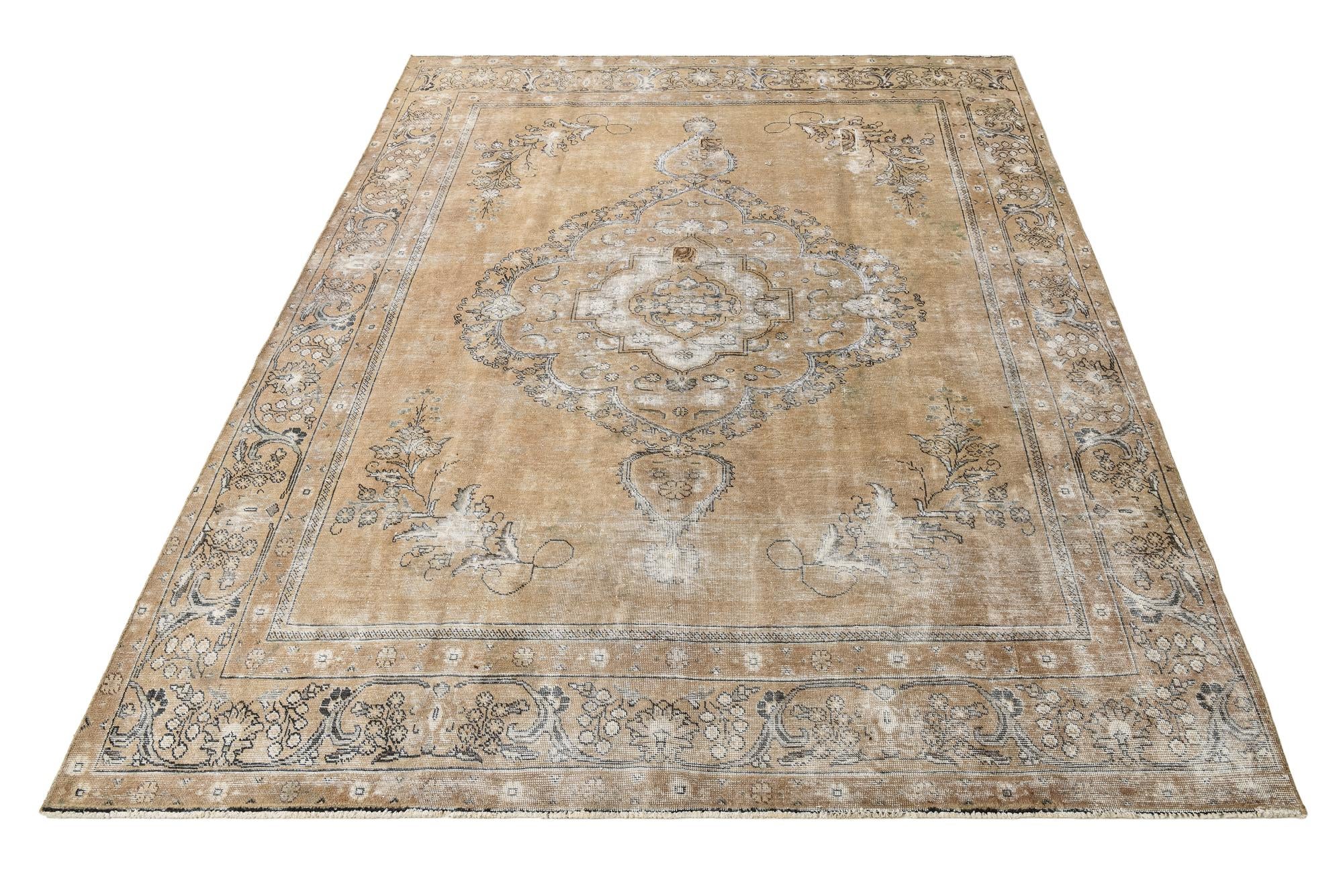 9' 4 x 12' Hand Knotted Ultra Vintage Persian Wool Rug