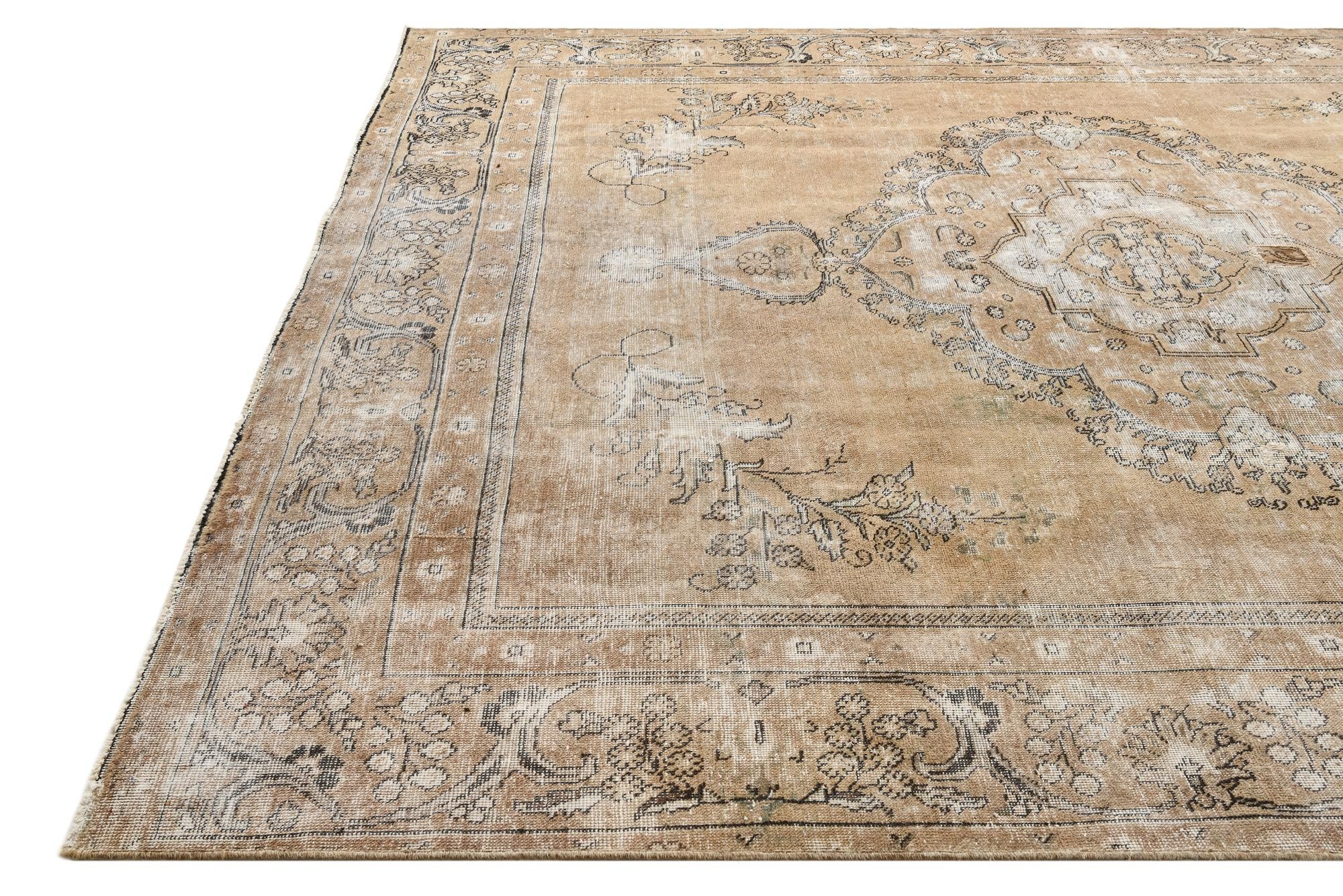 9' 4 x 12' Hand Knotted Ultra Vintage Persian Wool Rug