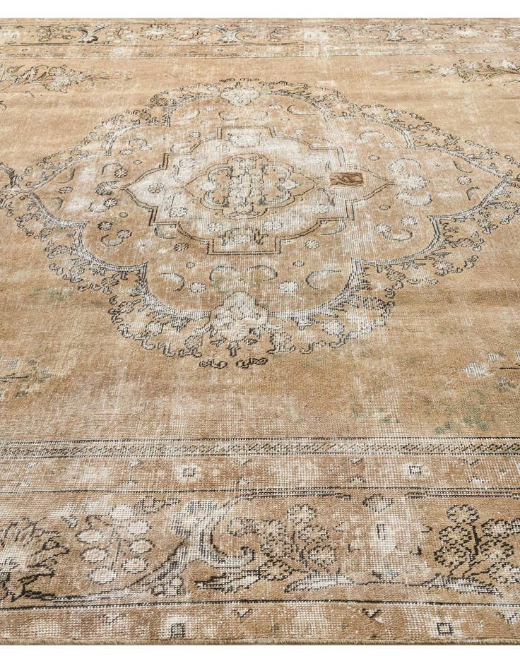 Detail image of 9' 4 x 12'  Hand Knotted Ultra Vintage Persian Wool Rug