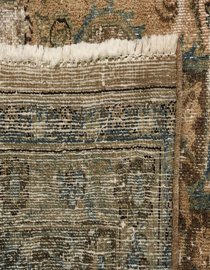 Detail image of 9' 6 x 12' 8  Hand Knotted Ultra Vintage Persian Wool Rug