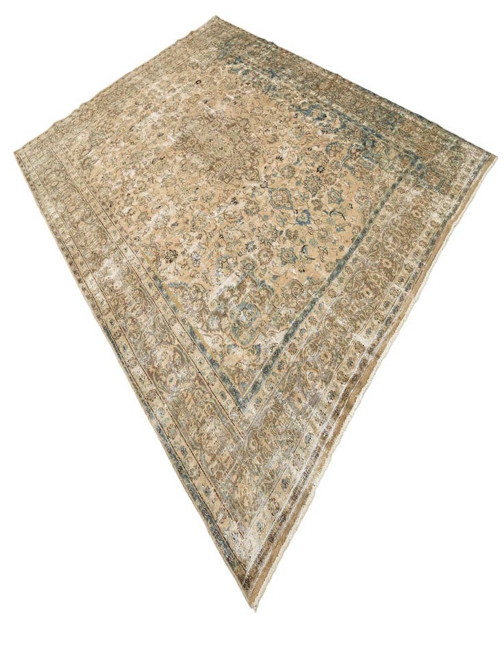 Detail image of 9' 6 x 12' 8  Hand Knotted Ultra Vintage Persian Wool Rug