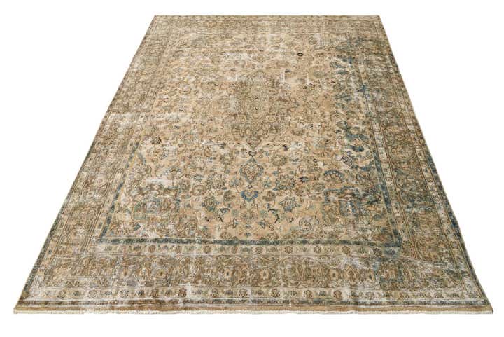 9' 6 x 12' 8 Hand Knotted Ultra Vintage Persian Wool Rug