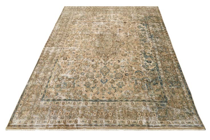 Detail image of 9' 6 x 12' 8 Hand Knotted Ultra Vintage Persian Wool Rug