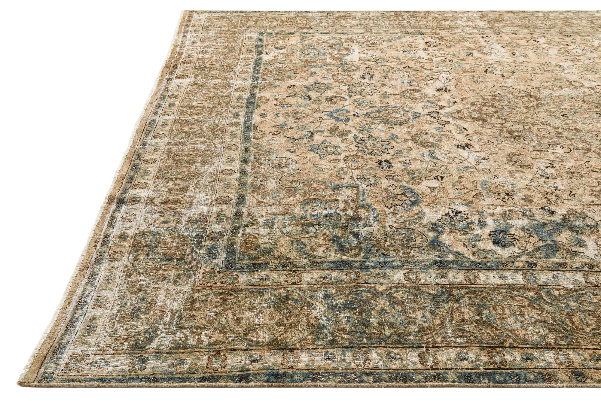 9' 6 x 12' 8 Hand Knotted Ultra Vintage Persian Wool Rug
