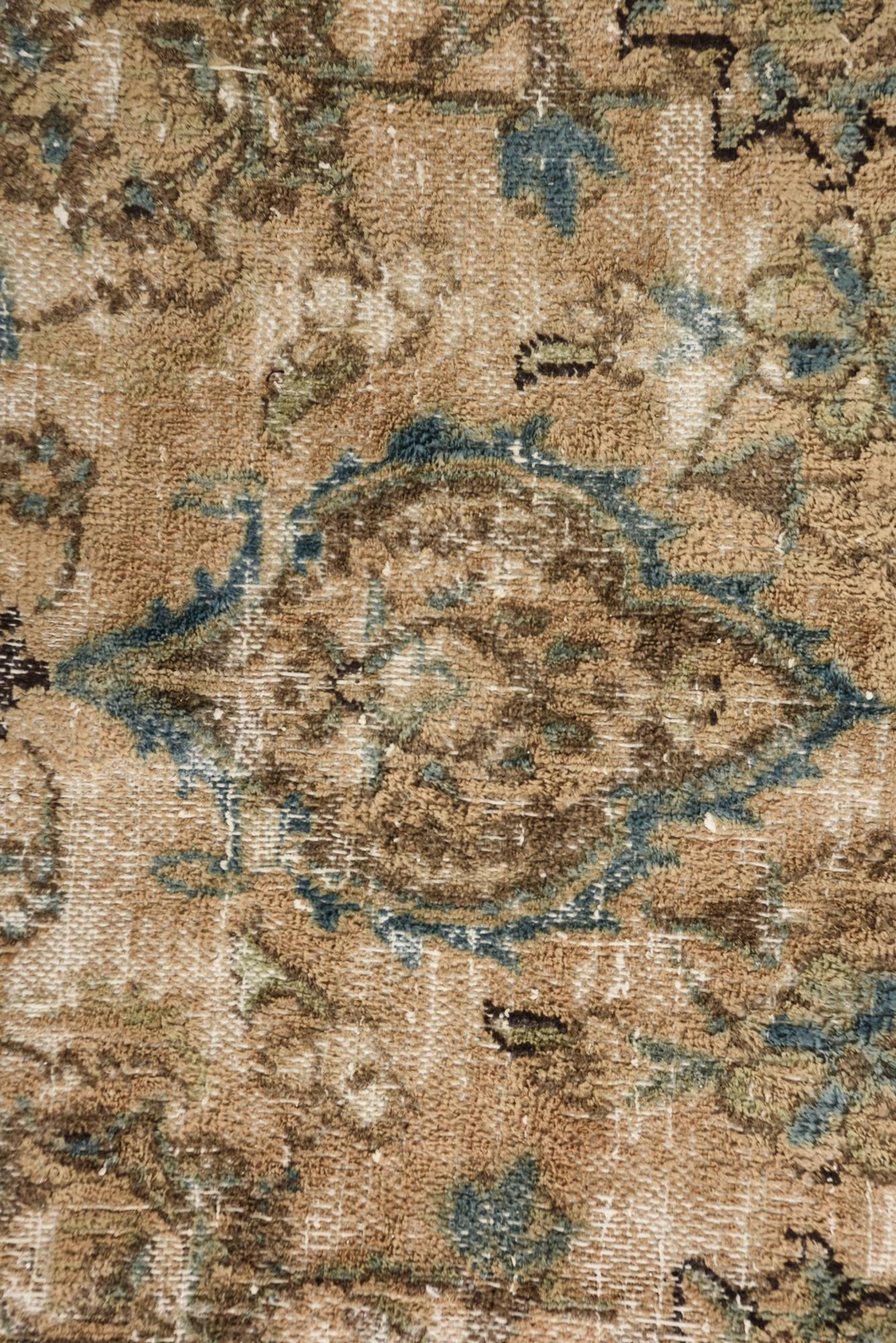 9' 6 x 12' 8 Hand Knotted Ultra Vintage Persian Wool Rug