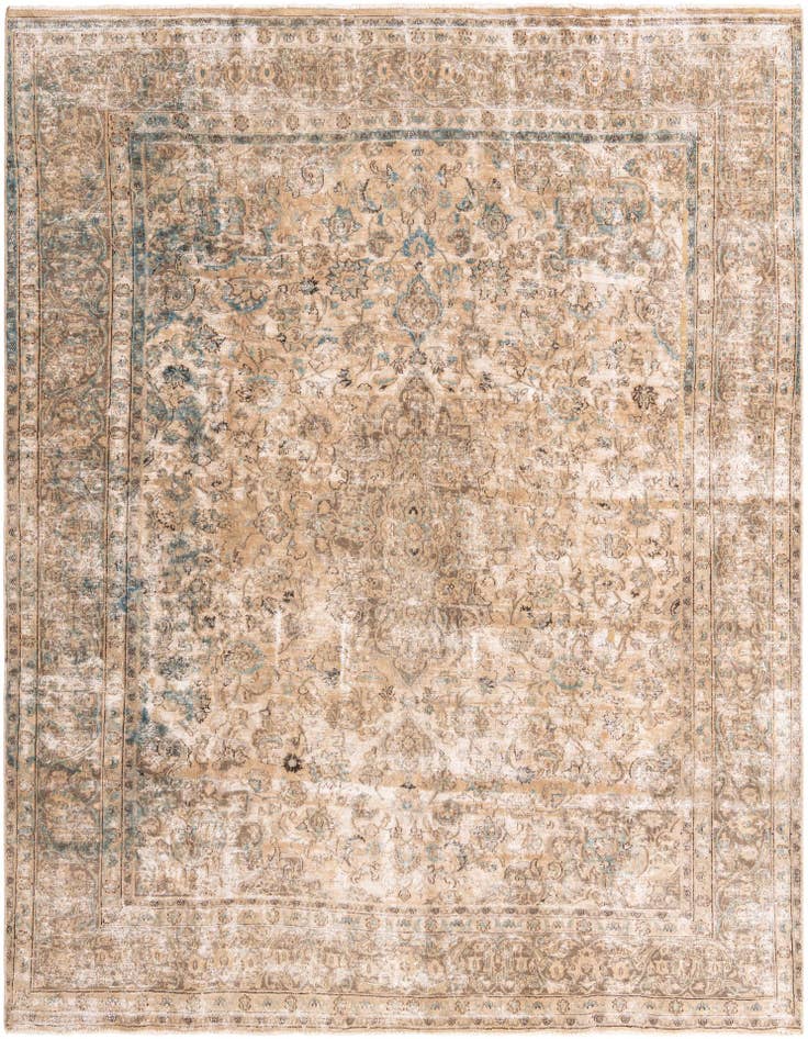 Detail image of 9' 6 x 12' 8 Hand Knotted Ultra Vintage Persian Wool Rug
