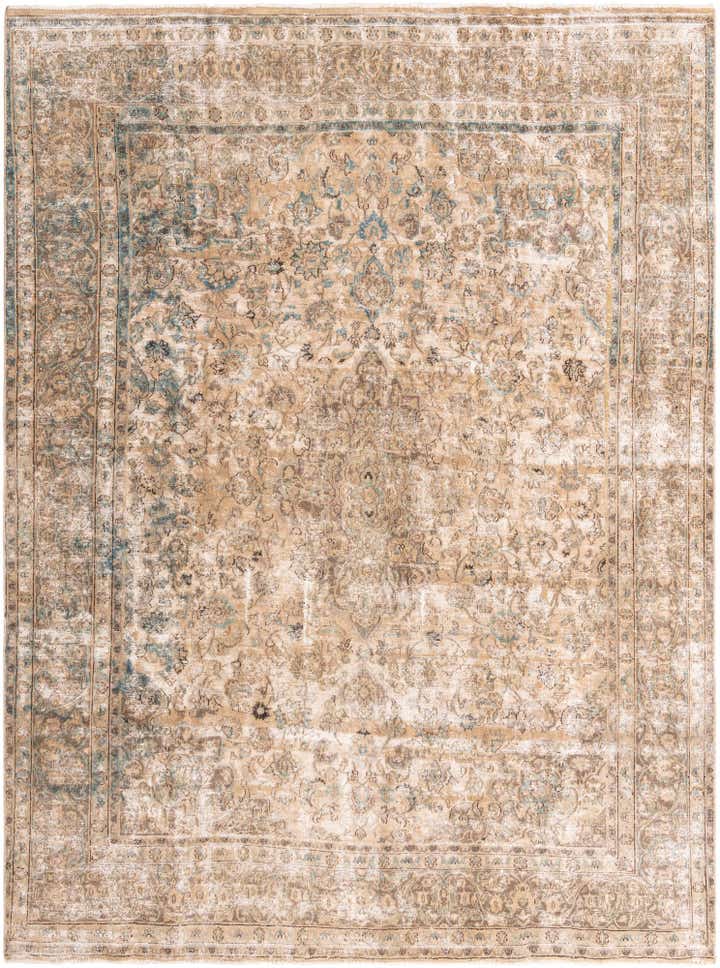 9' 6 x 12' 8 Hand Knotted Ultra Vintage Persian Wool Rug