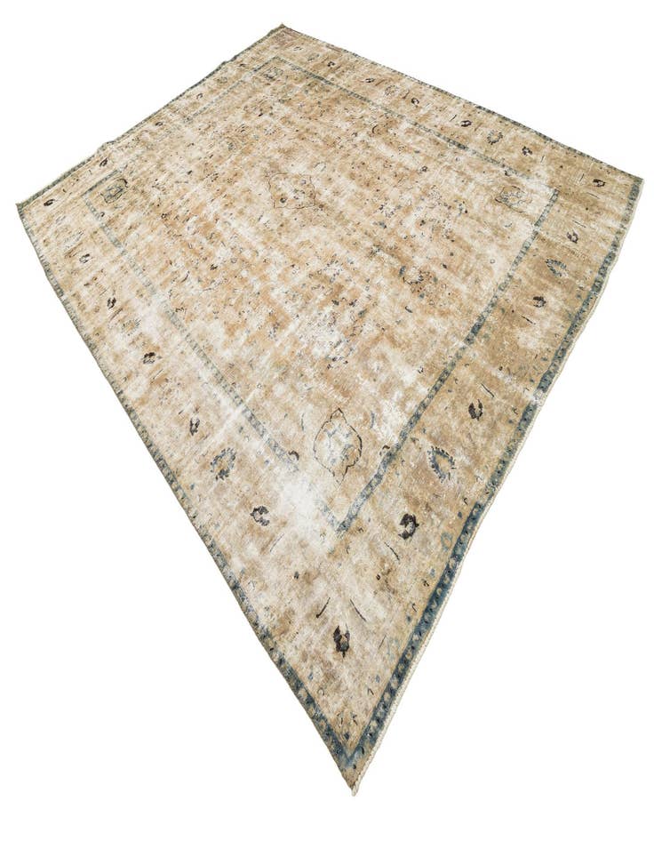 Detail image of 9' 7 x 12' 4 Hand Knotted Ultra Vintage Persian Wool Rug