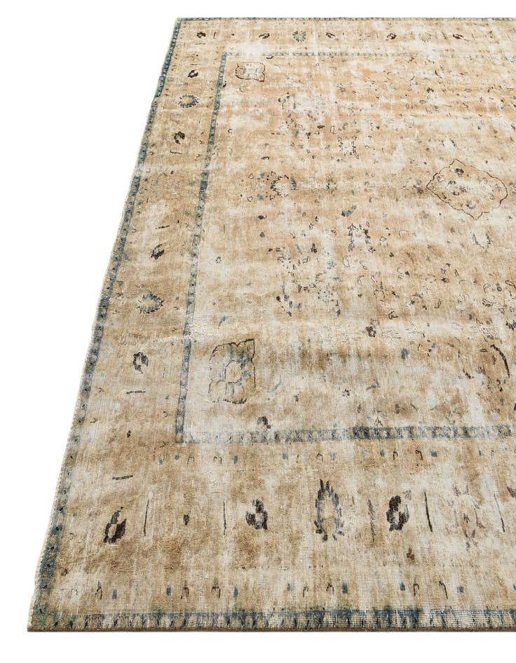 Detail image of 9' 7 x 12' 4 Hand Knotted Ultra Vintage Persian Wool Rug