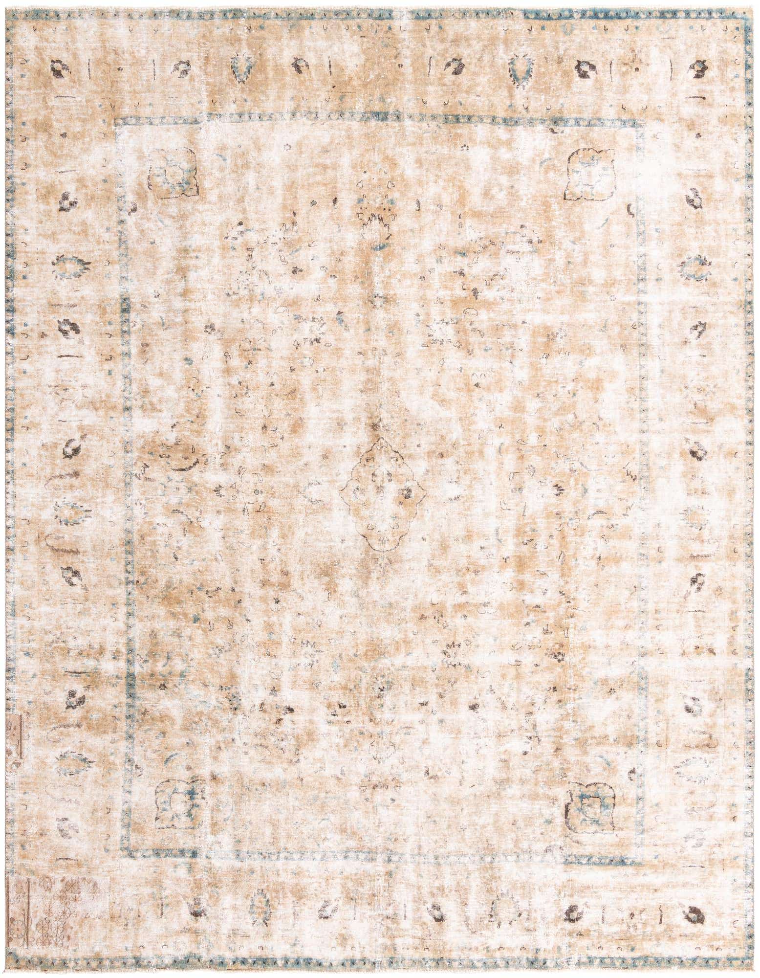 Primary image  9' 7 x 12' 4  Hand Knotted Ultra Vintage Persian Wool Rug