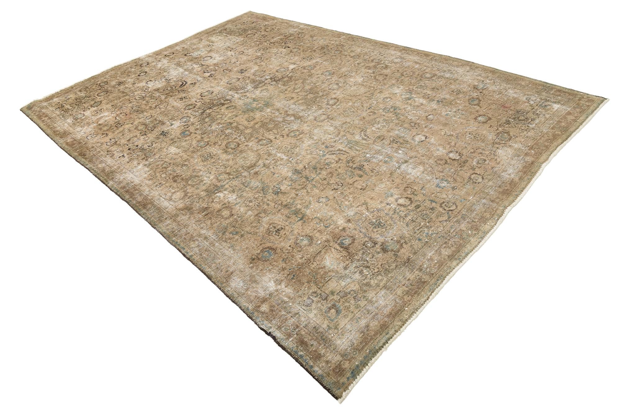 7' 5 x 10' 7 Hand Knotted Ultra Vintage Persian Wool Rug
