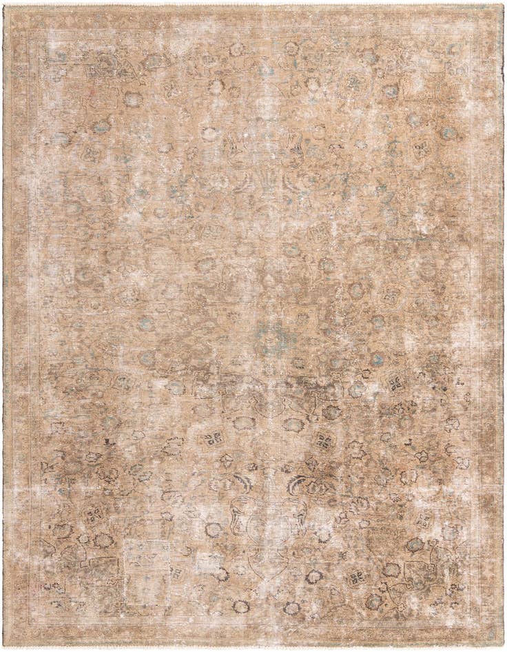 Detail image of 7' 5 x 10' 7 Hand Knotted Ultra Vintage Persian Wool Rug