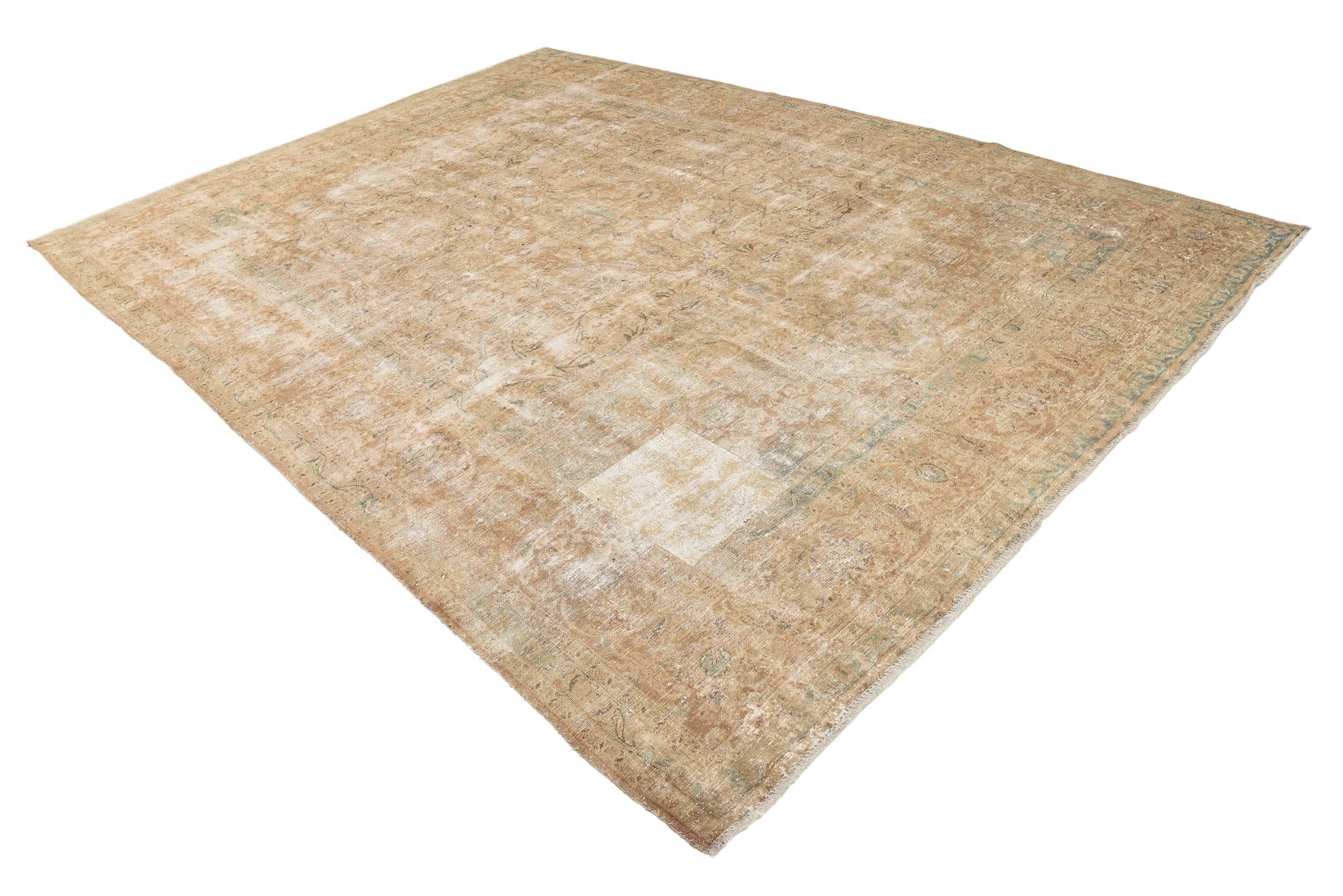 9' 9 x 13' 4 Hand Knotted Ultra Vintage Persian Wool Rug
