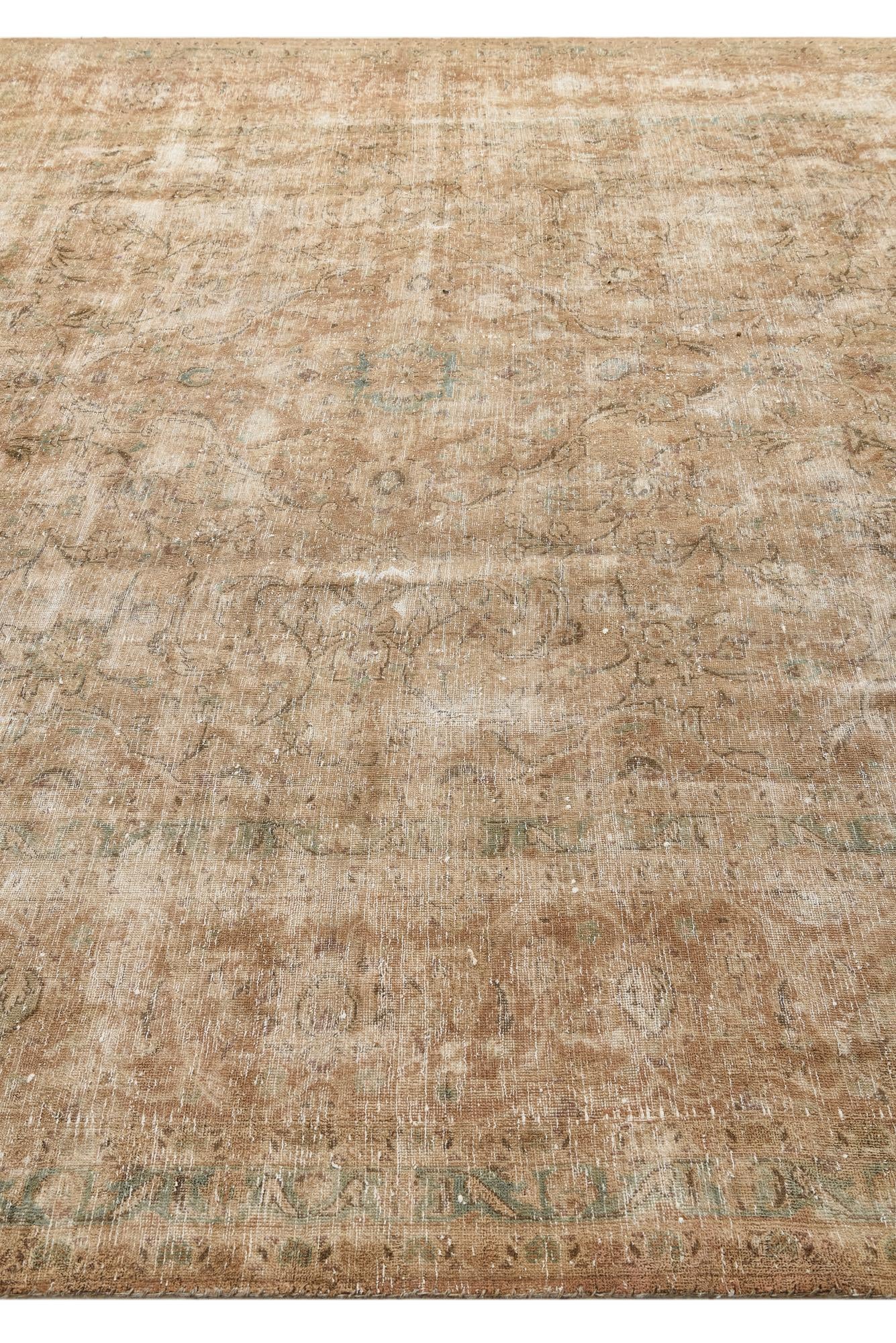 9' 9 x 13' 4 Hand Knotted Ultra Vintage Persian Wool Rug