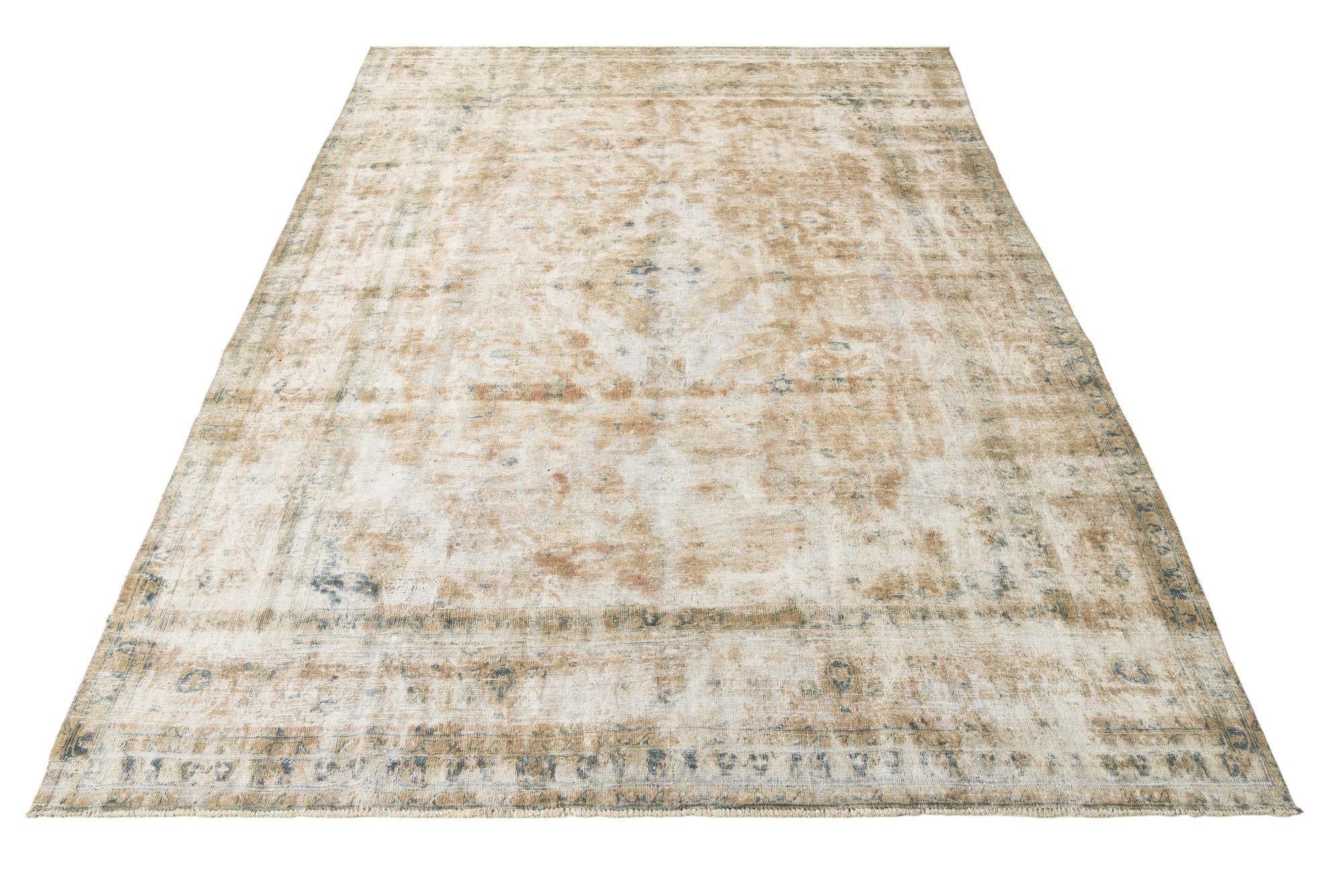 9' 4 x 12' 4 Hand Knotted Ultra Vintage Persian Wool Rug