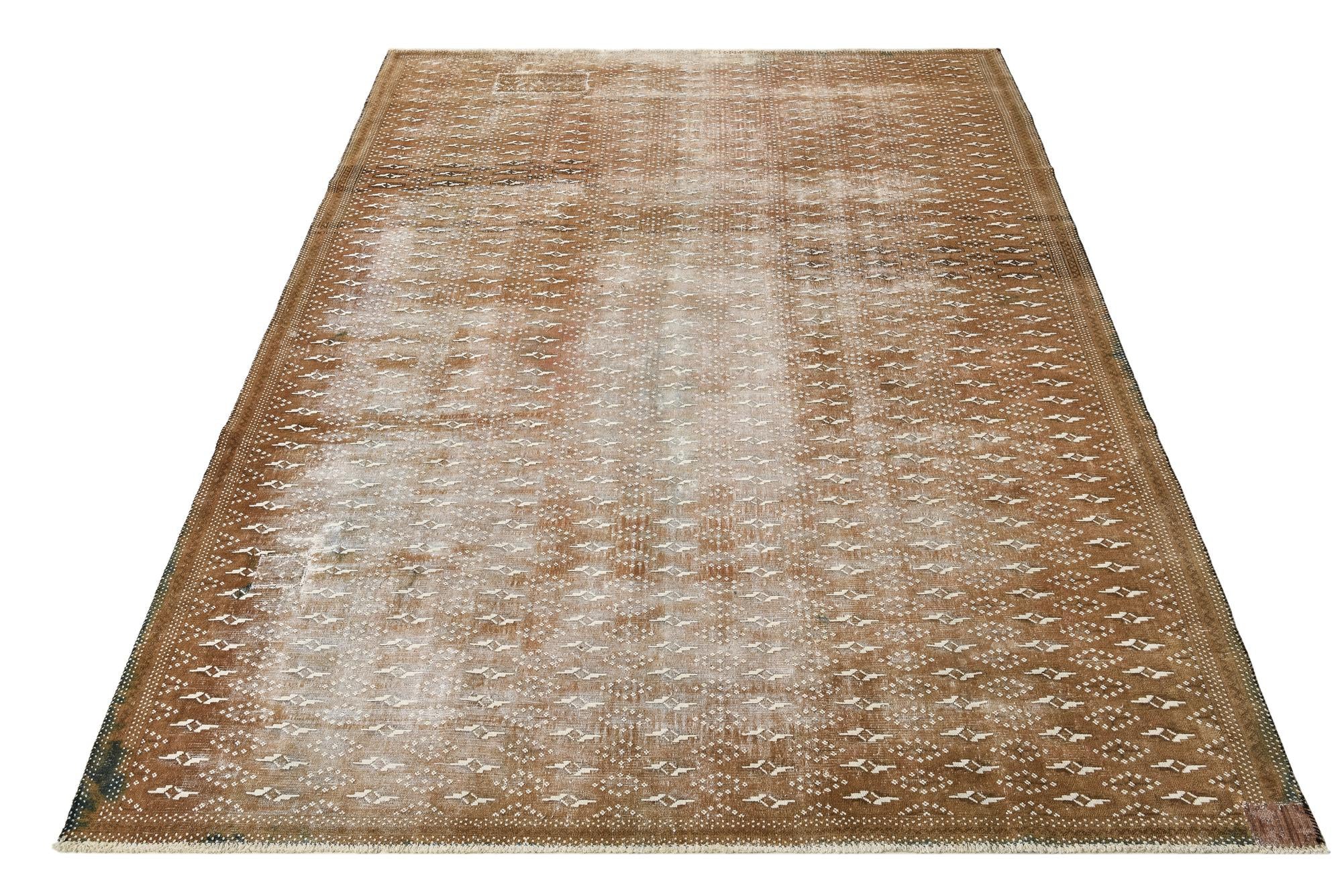 8' 1 x 11' Hand Knotted Ultra Vintage Persian Wool Rug