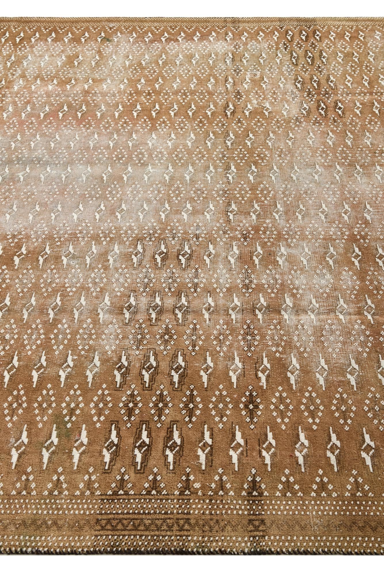 8' 1 x 11' Hand Knotted Ultra Vintage Persian Wool Rug