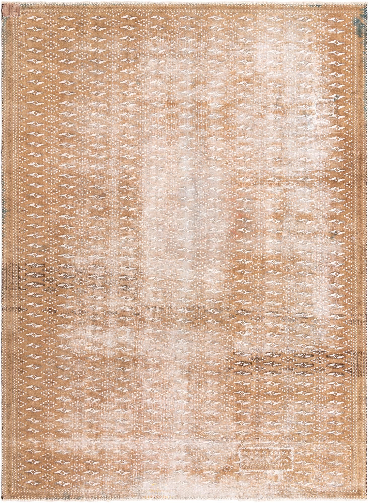 8' 1 x 11' Hand Knotted Ultra Vintage Persian Wool Rug