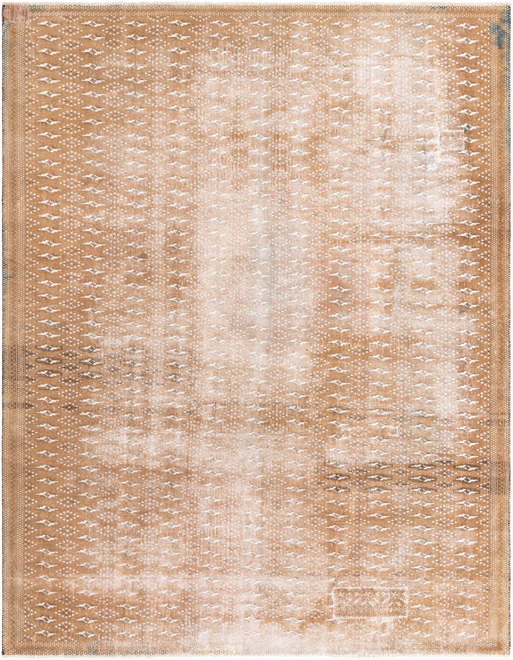Detail image of 8' 1 x 11' Hand Knotted Ultra Vintage Persian Wool Rug