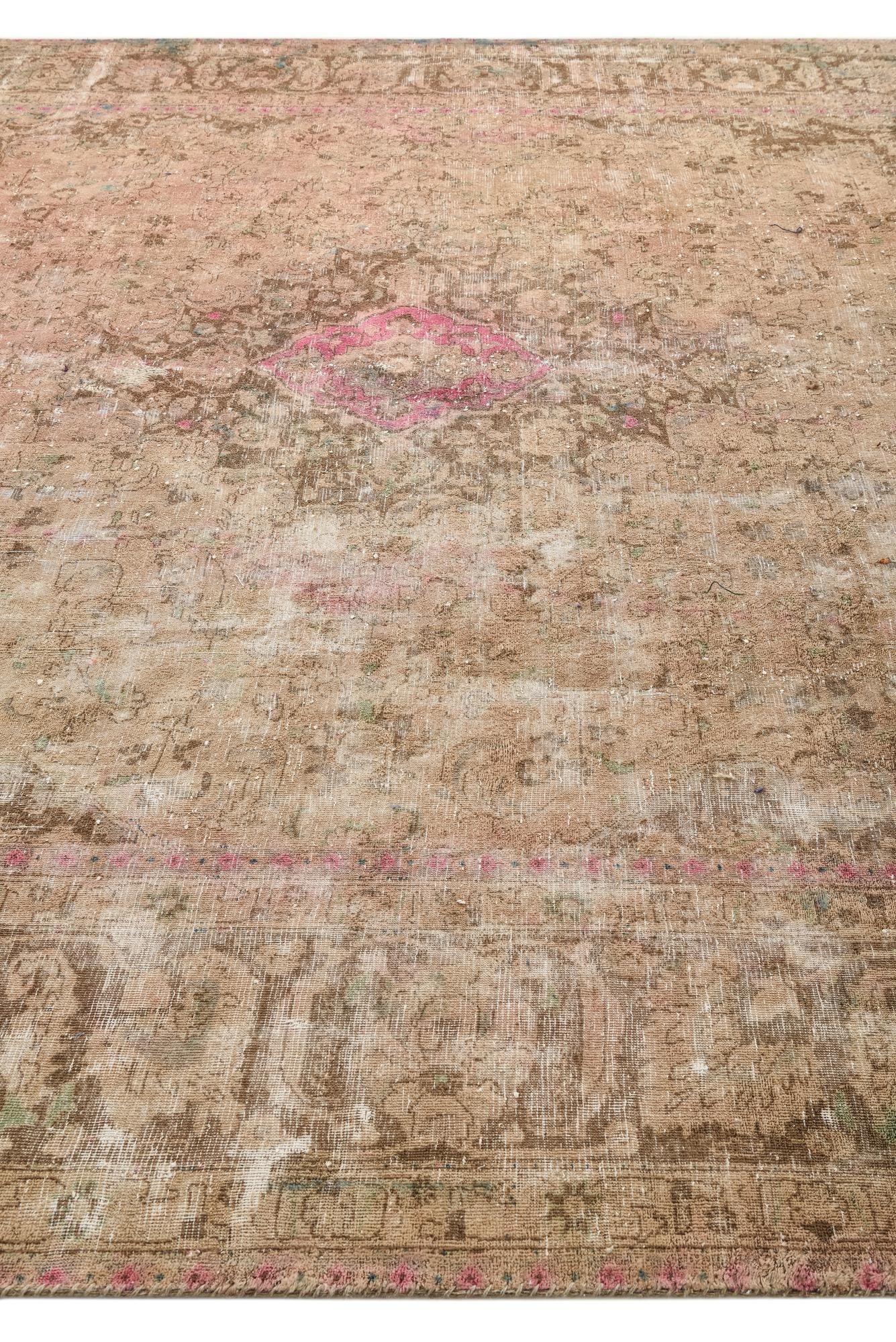 10' x 12' 7 Hand Knotted Ultra Vintage Persian Wool Rug