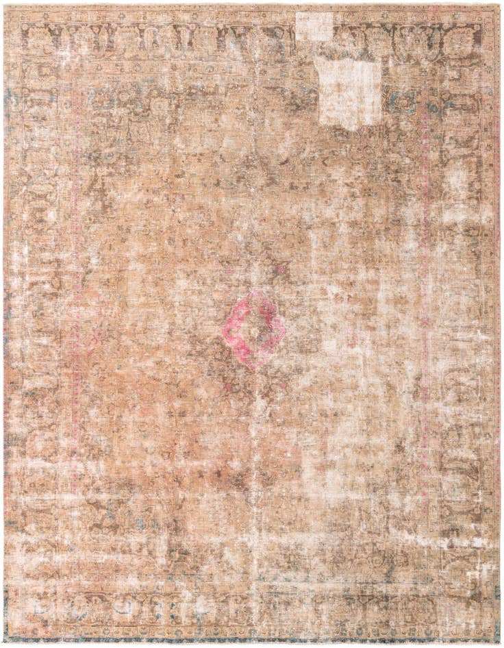 Detail image of 10' x 12' 7 Hand Knotted Ultra Vintage Persian Wool Rug