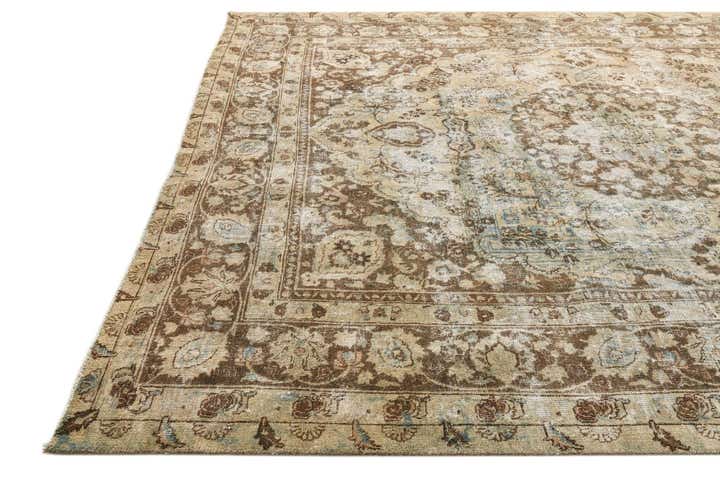 9' 10 x 12' 5 Hand Knotted Ultra Vintage Persian Wool Rug