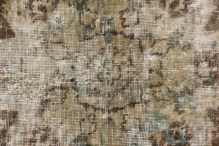 Detail image of 9' 10 x 12' 5 Hand Knotted Ultra Vintage Persian Wool Rug