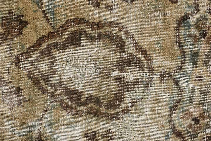 9' 10 x 12' 5 Hand Knotted Ultra Vintage Persian Wool Rug