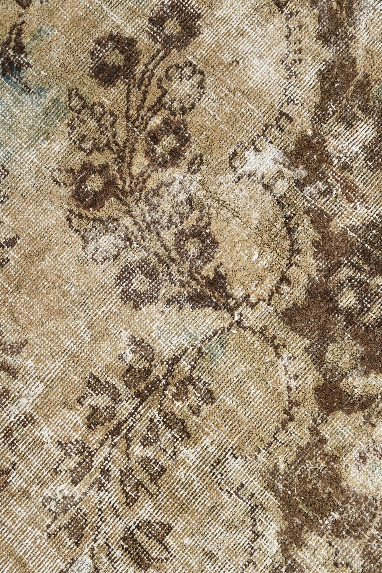 9' 10 x 12' 5 Hand Knotted Ultra Vintage Persian Wool Rug