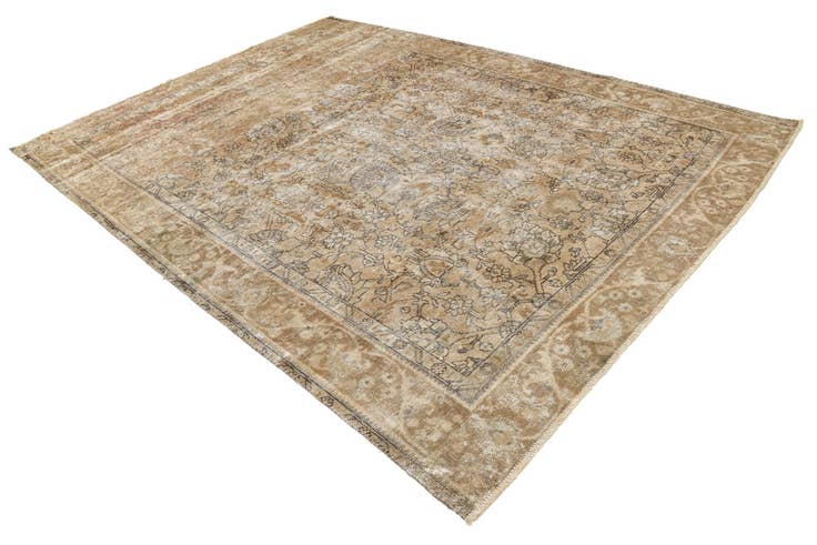 Detail image of 8' 3 x 10' 10 Hand Knotted Ultra Vintage Persian Wool Rug