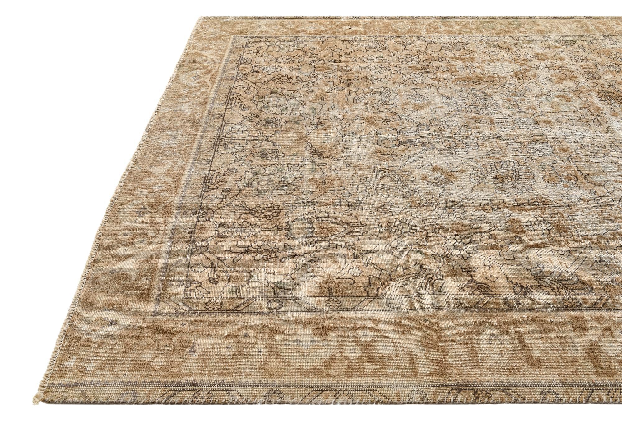 8' 3 x 10' 10 Hand Knotted Ultra Vintage Persian Wool Rug