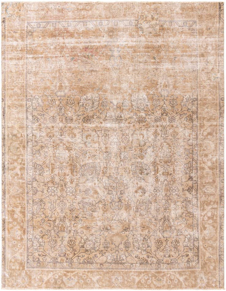 Detail image of 8' 3 x 10' 10 Hand Knotted Ultra Vintage Persian Wool Rug