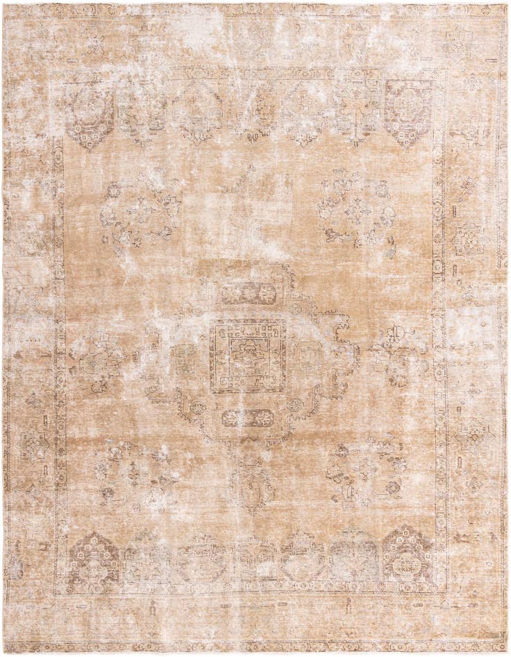 Detail image of 9' 1 x 12' 6 Hand Knotted Ultra Vintage Persian Wool Rug