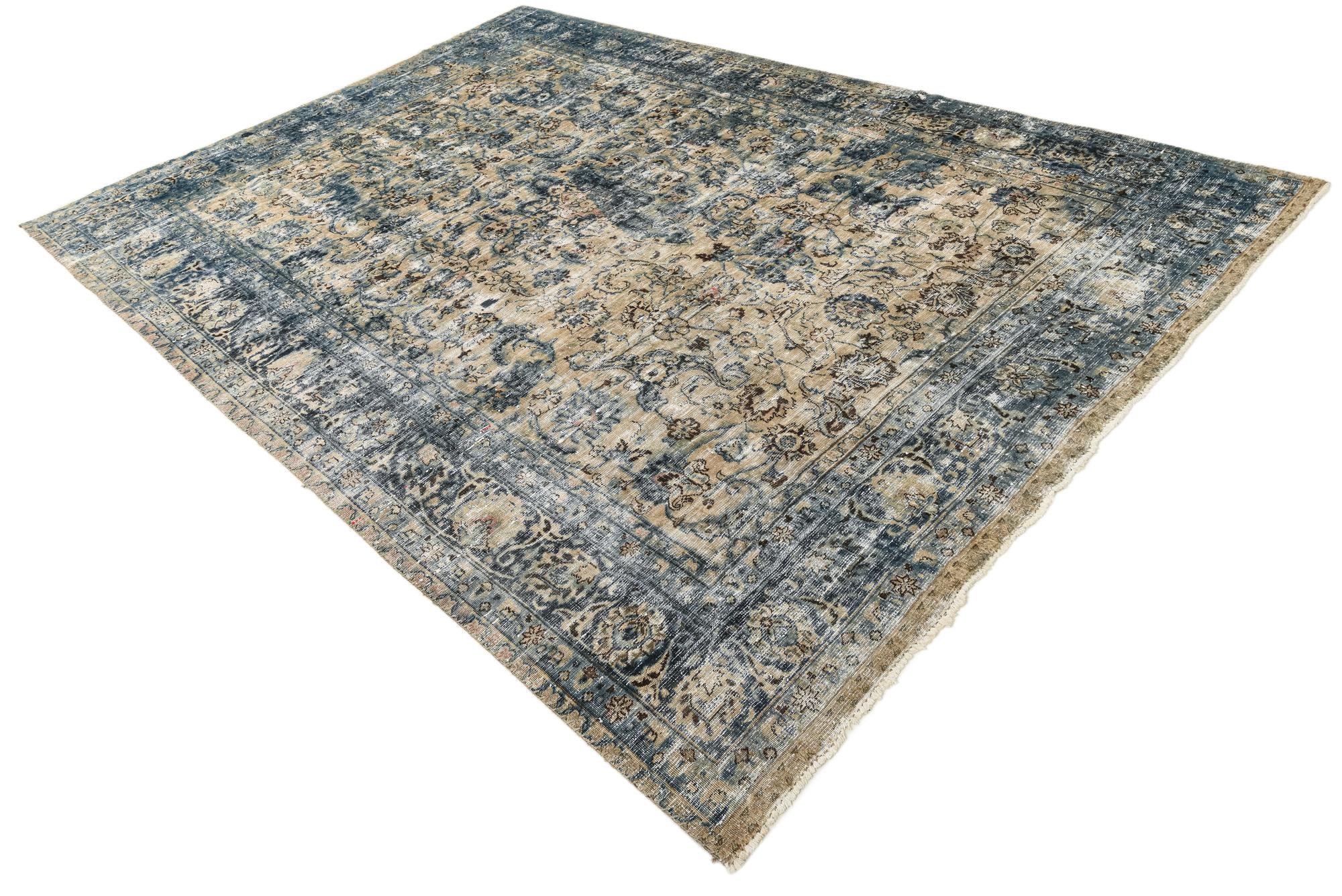 7' 8 x 10' 9 Hand Knotted Ultra Vintage Persian Wool Rug