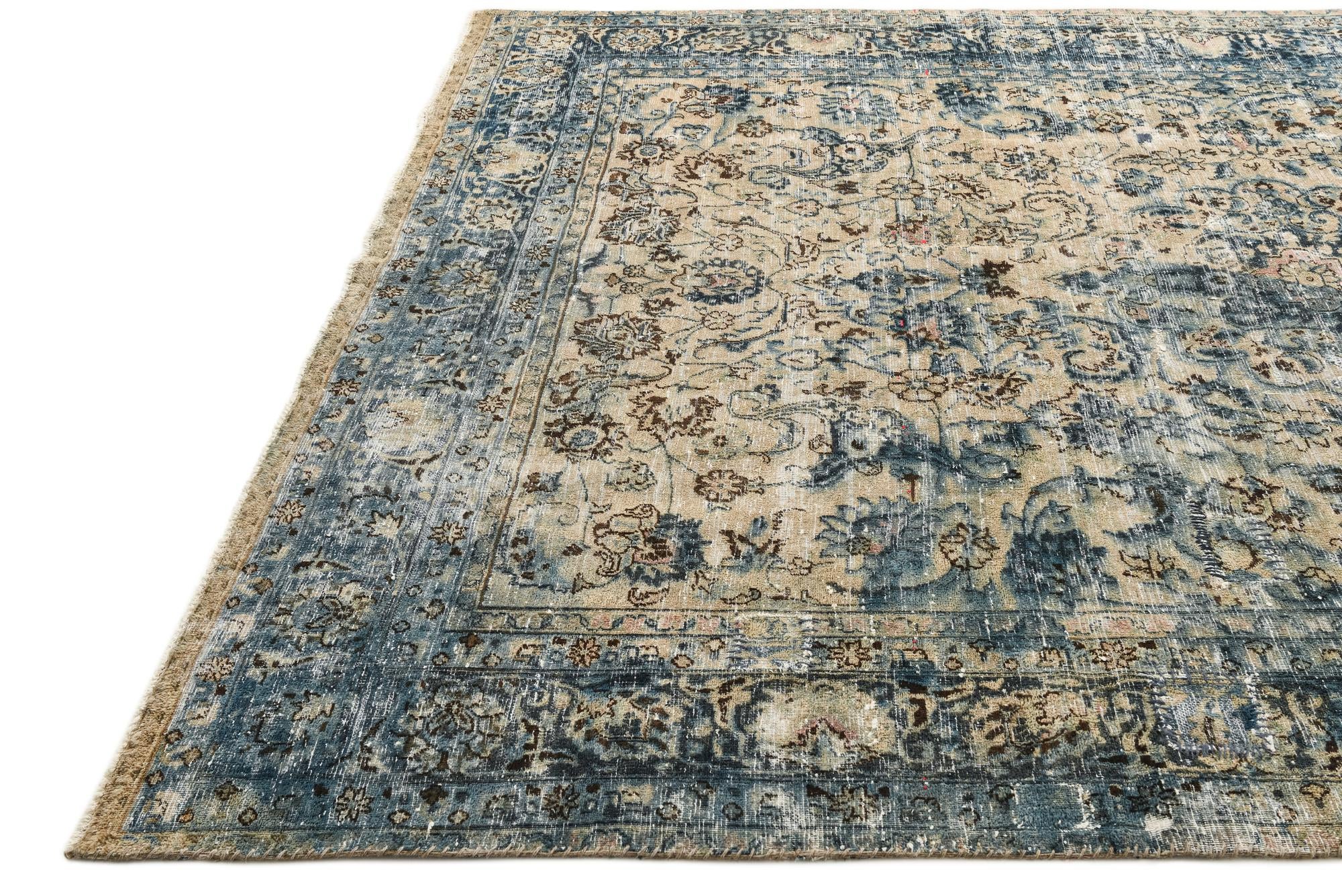 7' 8 x 10' 9 Hand Knotted Ultra Vintage Persian Wool Rug