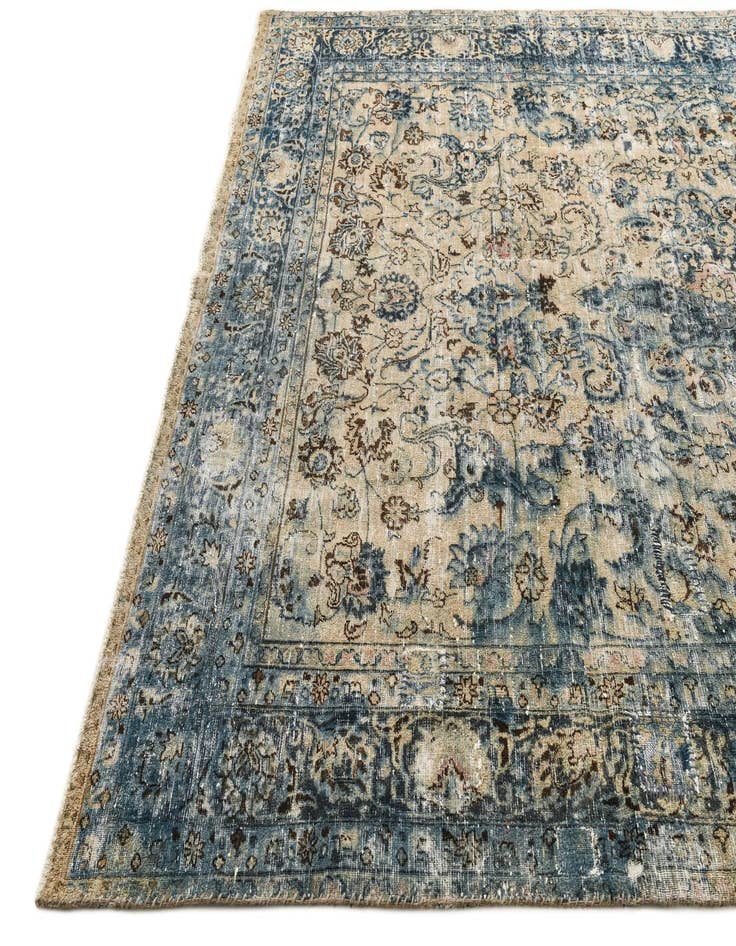 Detail image of 7' 8 x 10' 9  Hand Knotted Ultra Vintage Persian Wool Rug