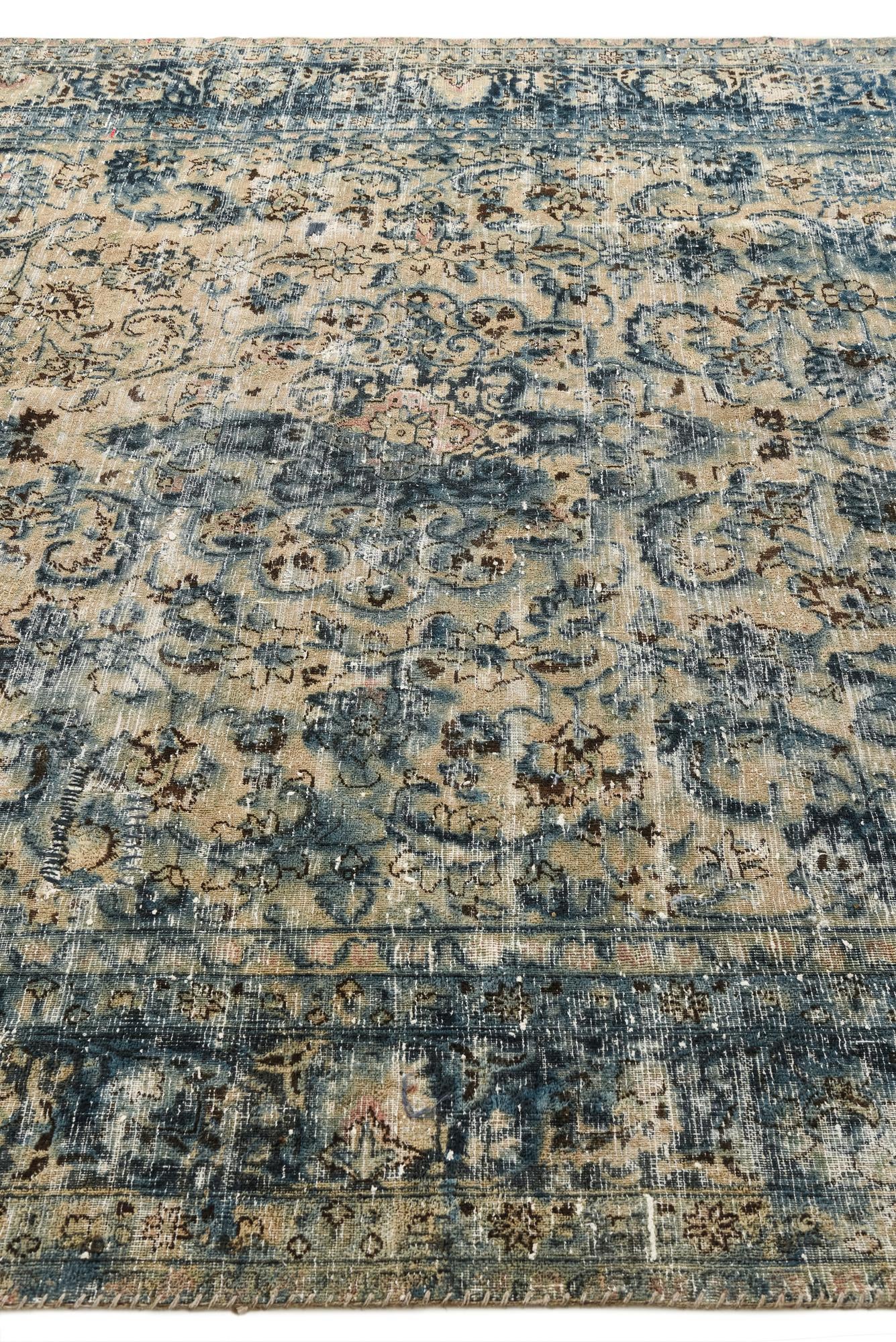 7' 8 x 10' 9 Hand Knotted Ultra Vintage Persian Wool Rug