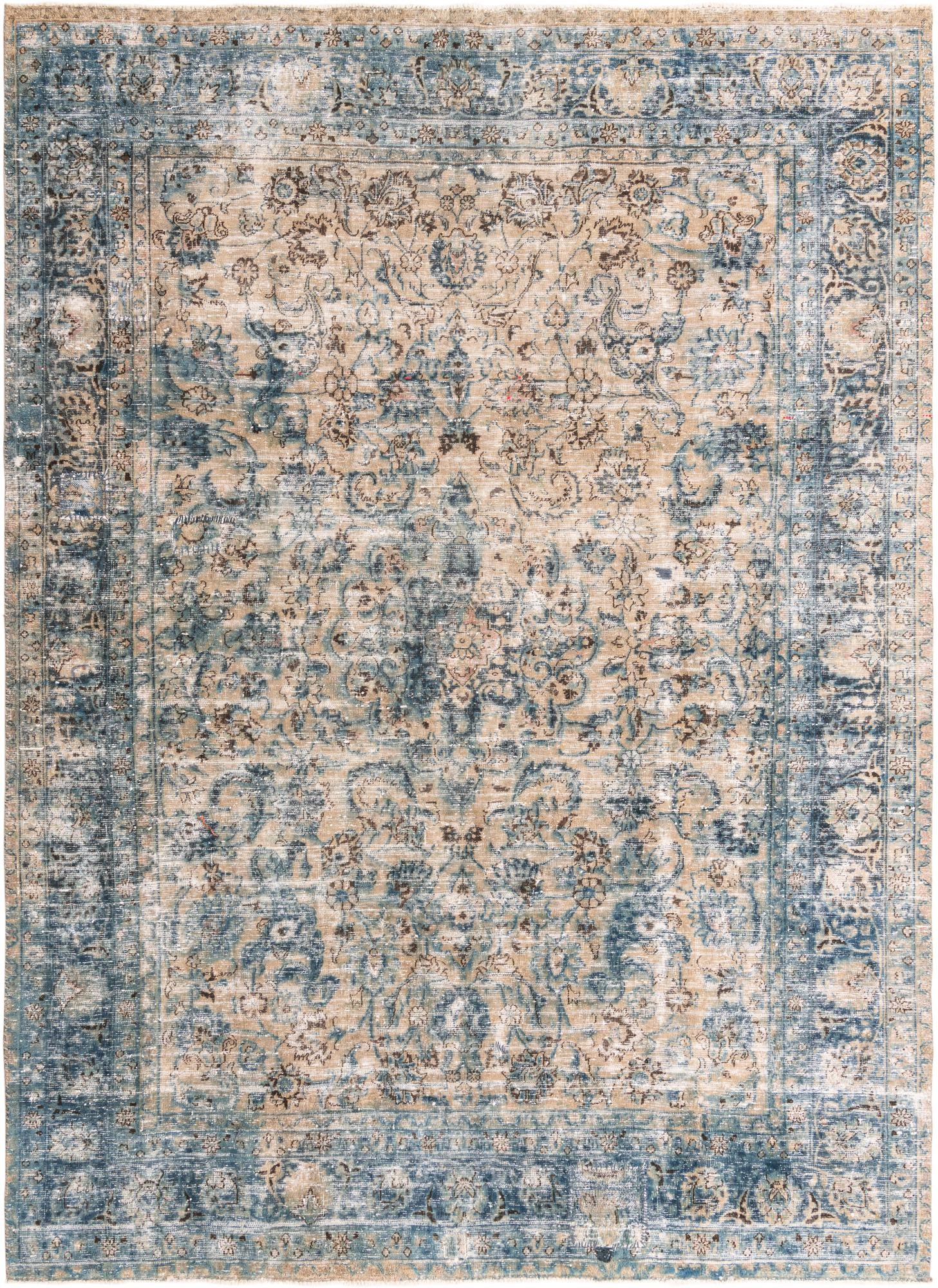7' 8 x 10' 9 Hand Knotted Ultra Vintage Persian Wool Rug