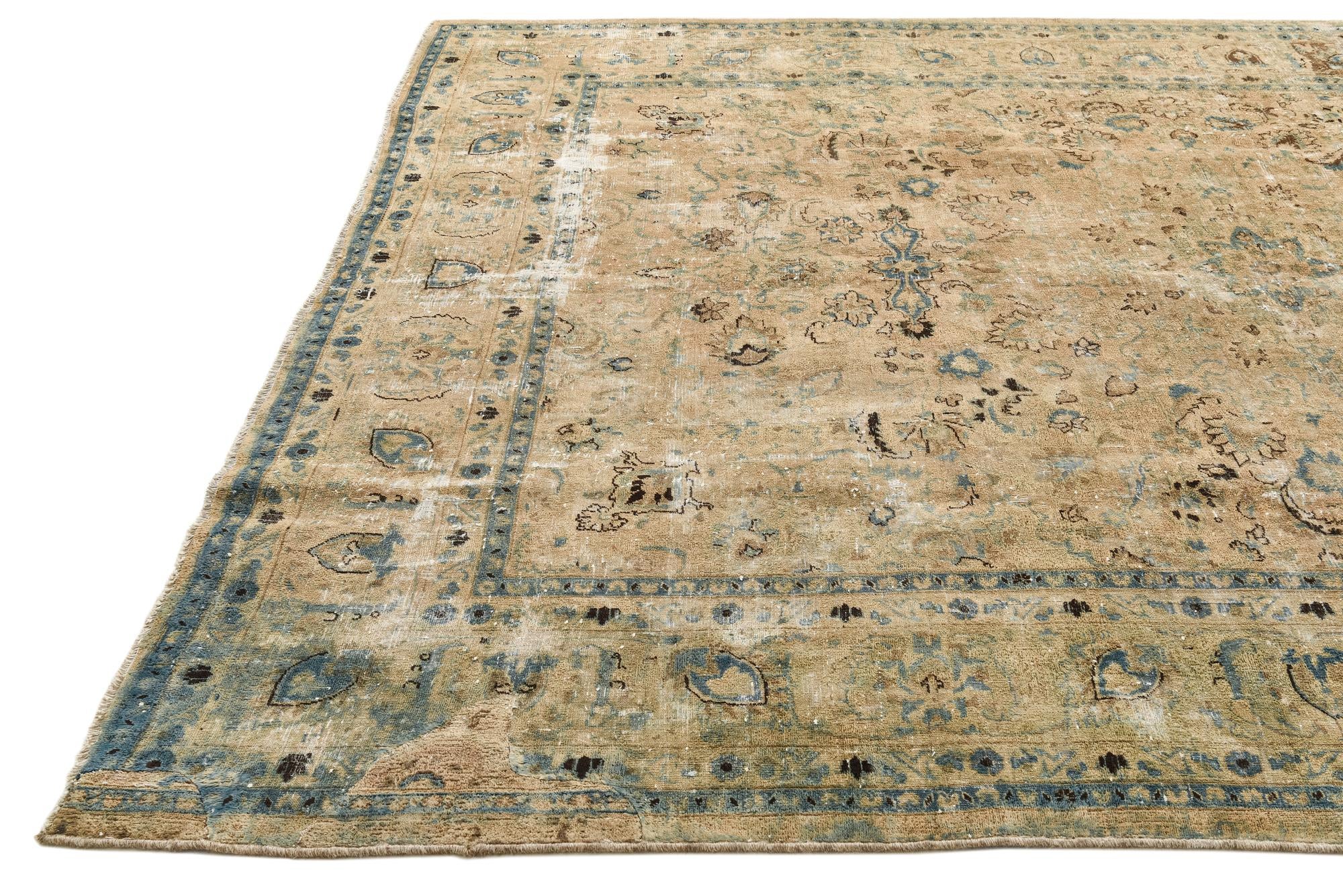 7' 10 x 11' Hand Knotted Ultra Vintage Persian Wool Rug