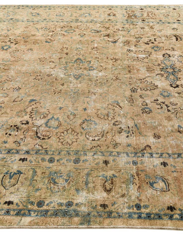 Detail image of 7' 10 x 11'  Hand Knotted Ultra Vintage Persian Wool Rug