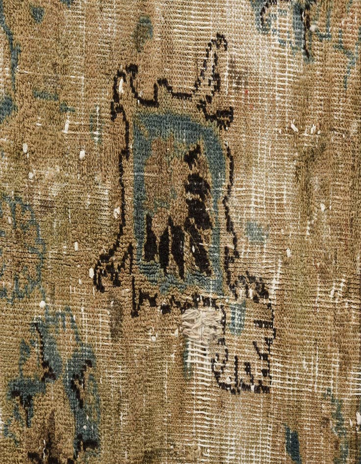 Detail image of 7' 10 x 11'  Hand Knotted Ultra Vintage Persian Wool Rug