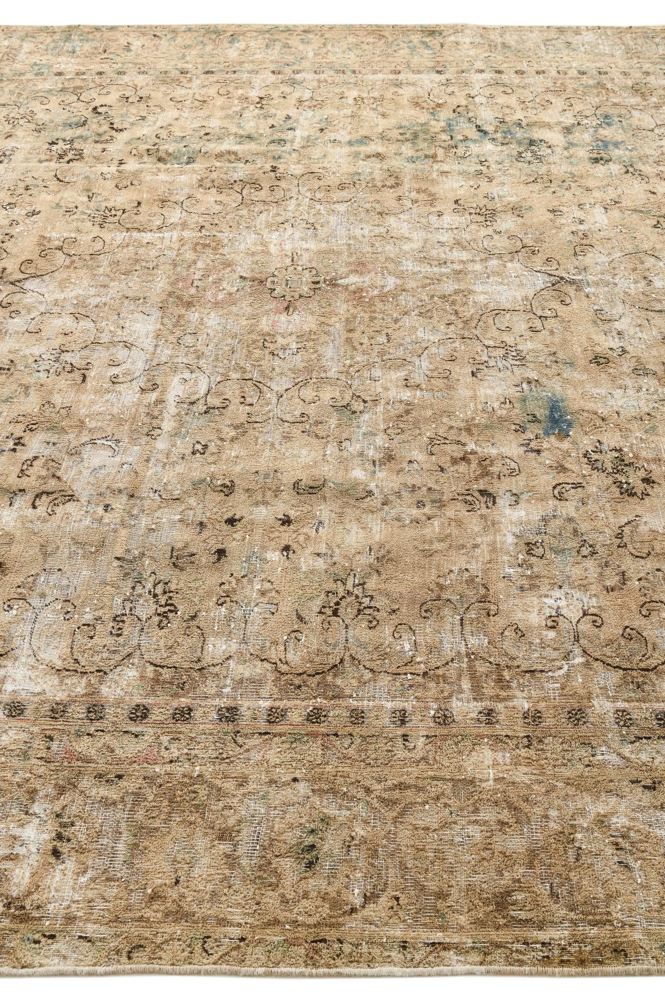 9' 1 x 11' 10 Hand Knotted Ultra Vintage Persian Wool Rug