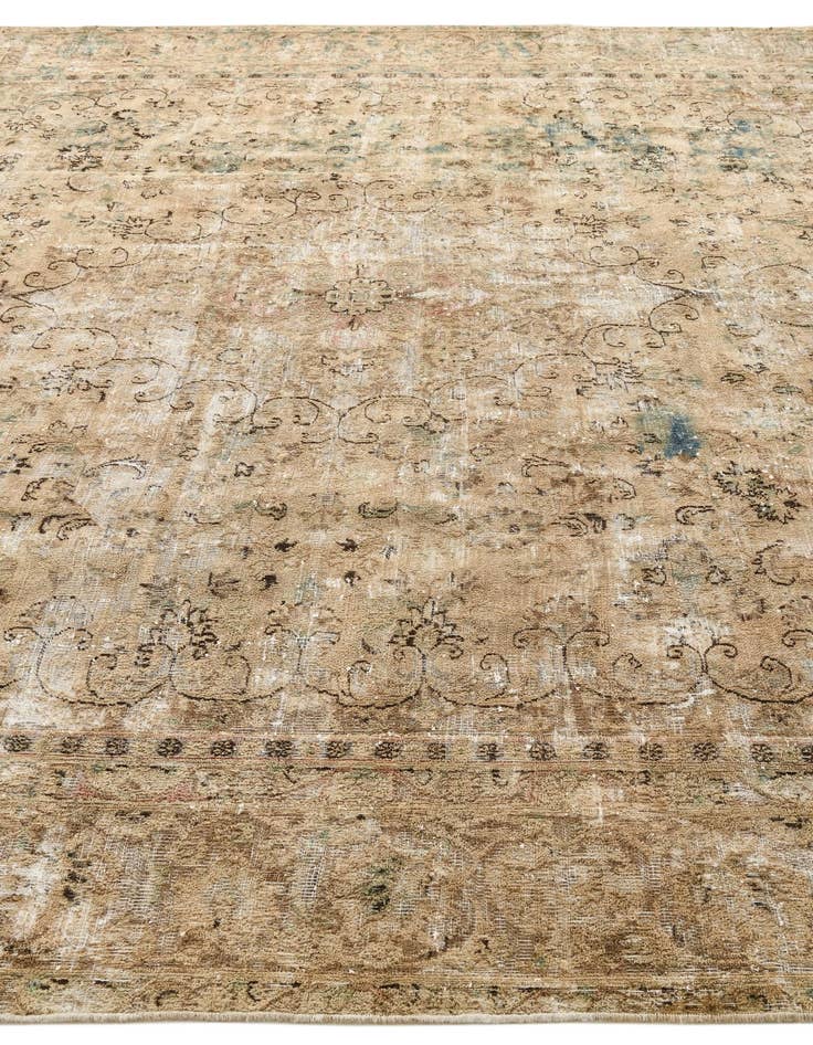 Detail image of 9' 1 x 11' 10  Hand Knotted Ultra Vintage Persian Wool Rug