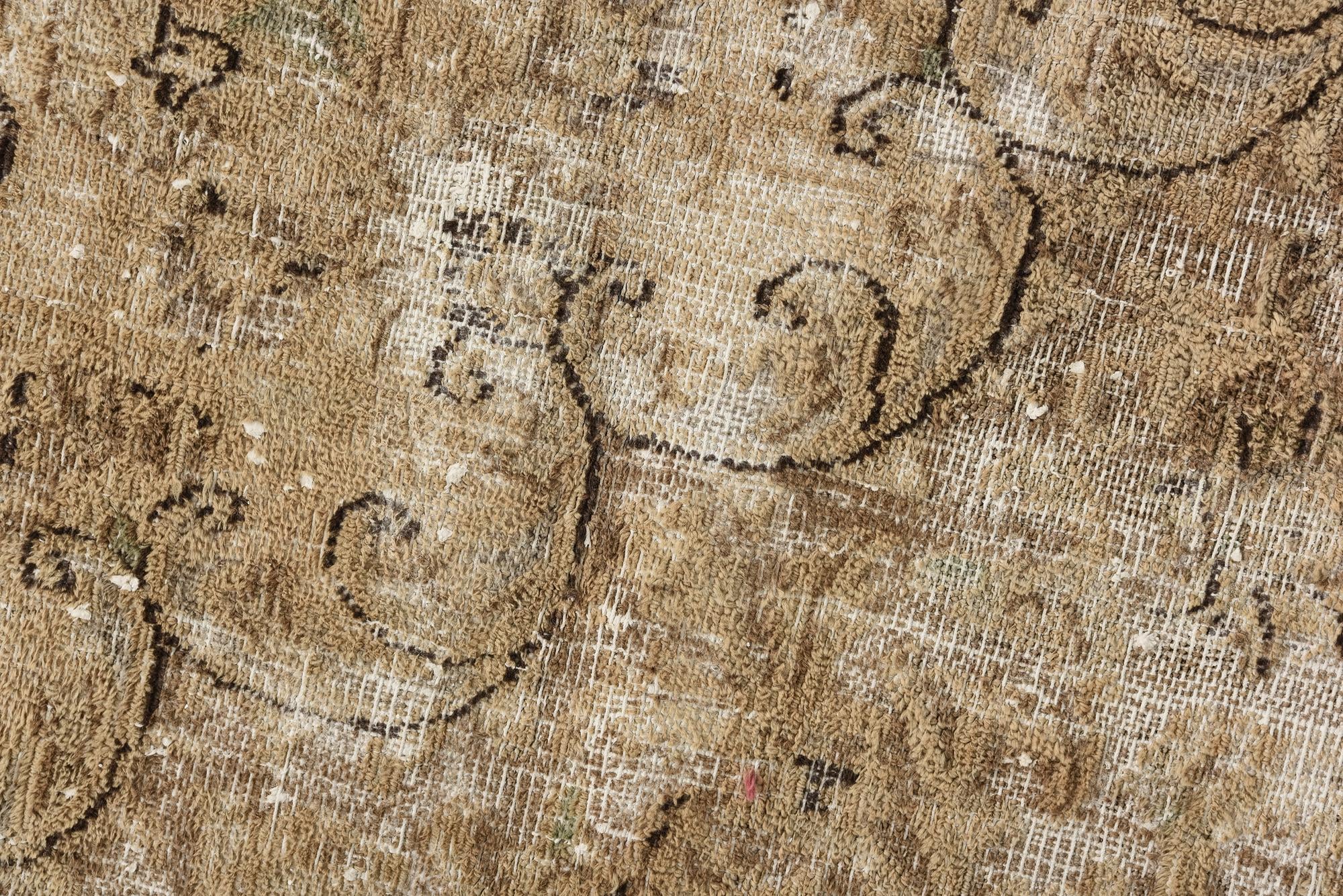 9' 1 x 11' 10 Hand Knotted Ultra Vintage Persian Wool Rug