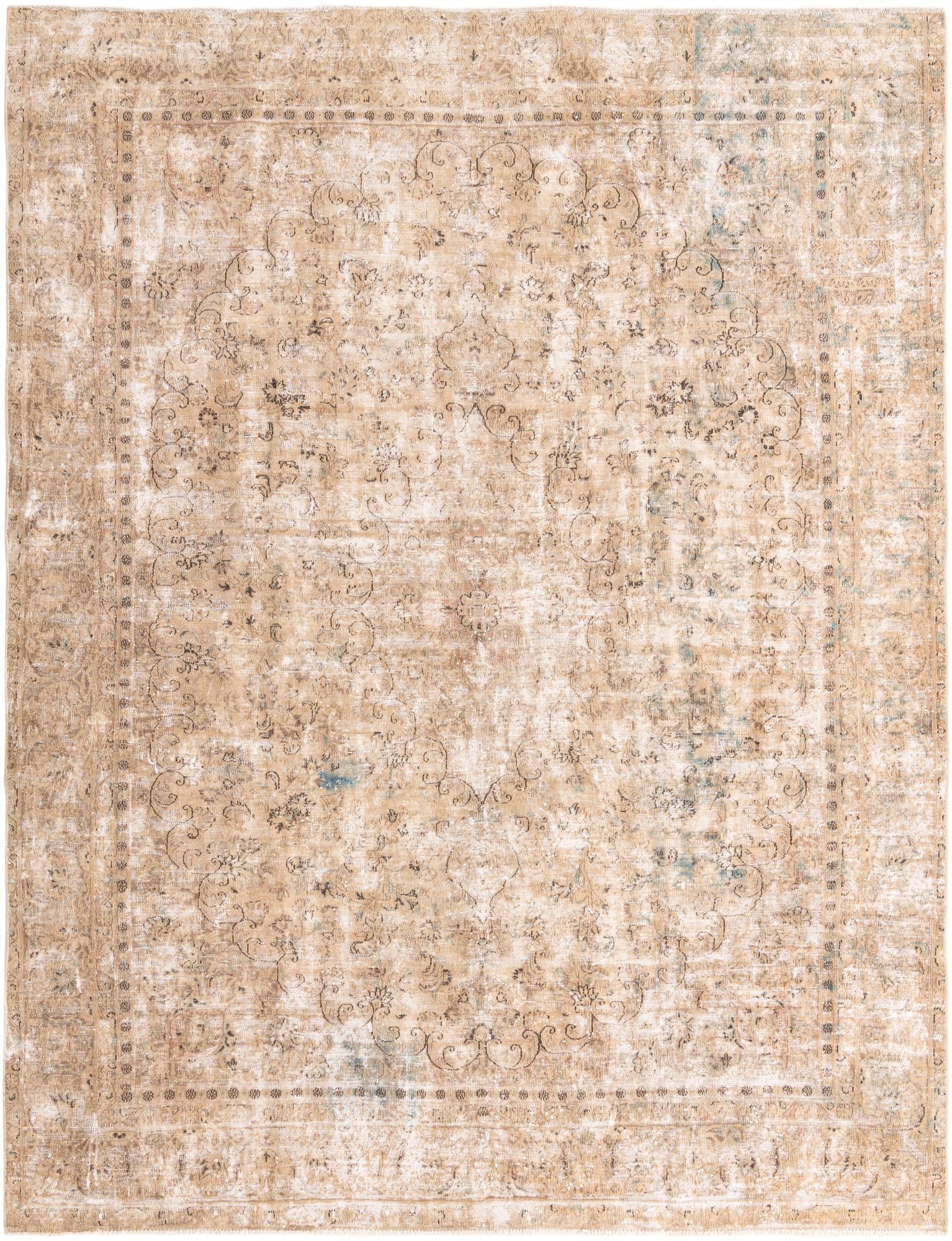9' 1 x 11' 10 Hand Knotted Ultra Vintage Persian Wool Rug
