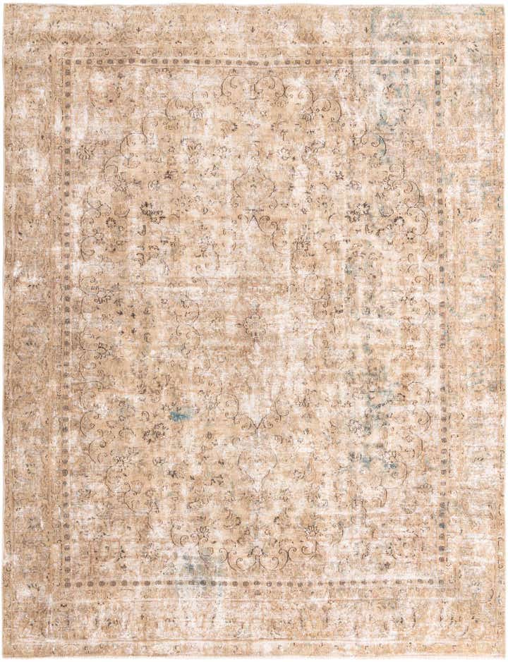 9' 1 x 11' 10 Hand Knotted Ultra Vintage Persian Wool Rug