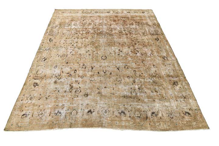 9' 8 x 11' 7 Hand Knotted Ultra Vintage Persian Wool Rug