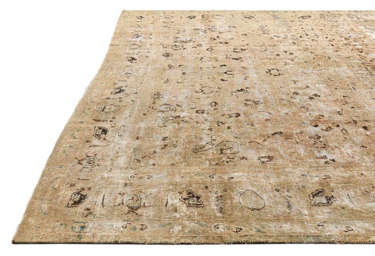 Detail image of 9' 8 x 11' 7 Hand Knotted Ultra Vintage Persian Wool Rug