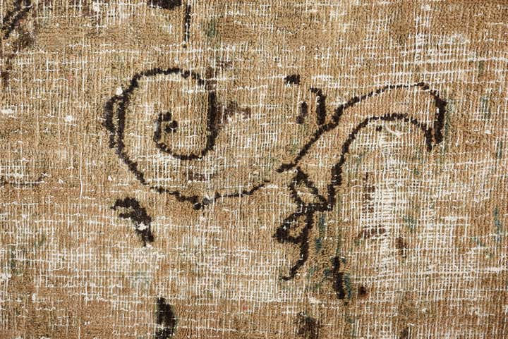 9' 8 x 11' 7 Hand Knotted Ultra Vintage Persian Wool Rug