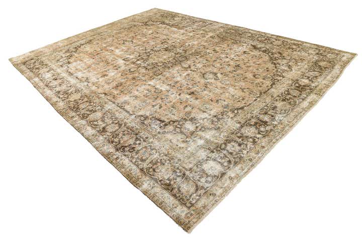 290cm x 385cm anudado a mano Ultra Vintage Alfombra Persa Lana